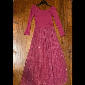 EleStory Raspberry Mommy & Me Ballerina Gown XS